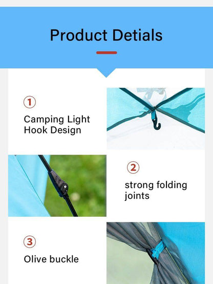 BSWolf Automatic Family Camping tent 4-person Waterproof