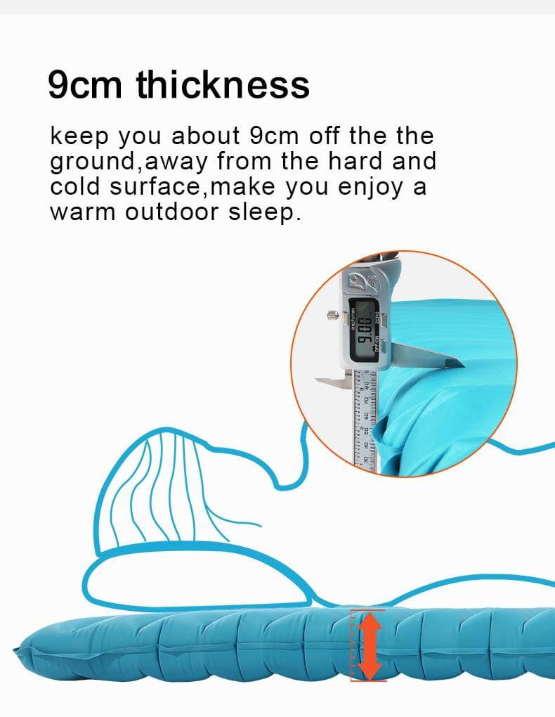 BSWOLF Inflatable Sleeping Mat Ultralight Air Mattress Single-Moisture-proof Pad
