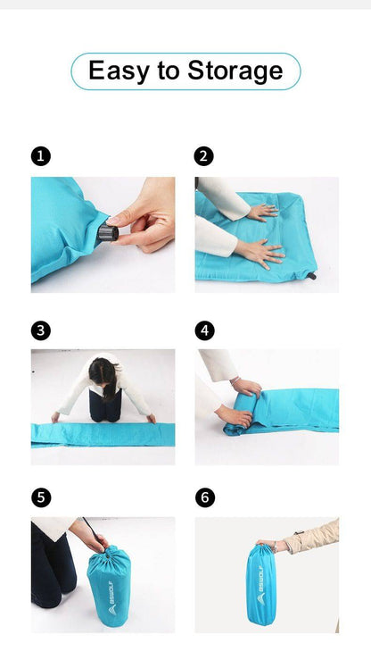 BSWOLF Inflatable Sleeping Mat Ultralight Air Mattress Single-Moisture-proof Pad