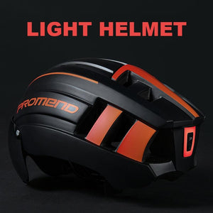 Bicycle Helmet with Goggles & Rear light Ultralight
