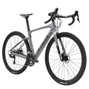 Gravel Road Bike 700x40C Road Bike Gravel Bike Carbon Fiber Bicycle with 40c Tires Road Bike Racing Gravel Bike 18 -22 Speeds