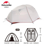 Bicycle Bike Packing Tent Naturehike 2-Person Ultralight Waterproof