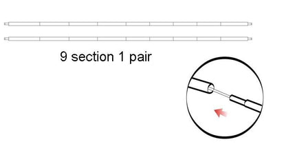 BSWolf 2pcs 3.63/4.05M Outdoor Camping Tent Poles Aluminum Alloy Tent Rods 8.5mm Spare Replacemet