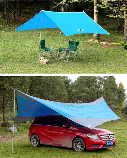 BSWolf 1 Pair Sun Shelter Iron Poles Awning