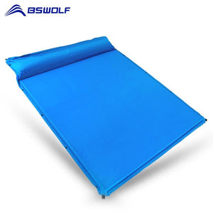 BSWolf Outdoor Inflatable Sleeping Mattress With Pillow  Thick 3cm