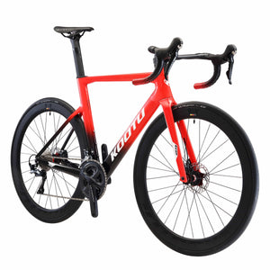 KOOTU Carbon Fiber Road Bike Fully Integrated Inner Cable Hydraulic Disc Brake Racing Road Bicycle with SHIMANO ULTEGRA 22 Speed