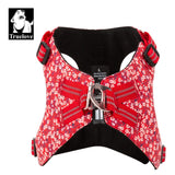 Floral Dog Harness Red XL