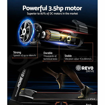 Everfit Treadmill Electric Auto Incline 18-Speed Levels