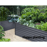 Garden Bed 240 x 80 x 77CM Galvanised Raised Steel Instant Planter 2N1