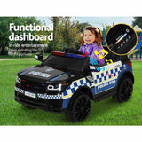 Kids Ride On Car Inspired Patrol Police Electric Powered Toy Cars Black