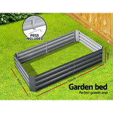 Raised Garden Bed 2PCS 150 x 90 x 30CM Galvanised