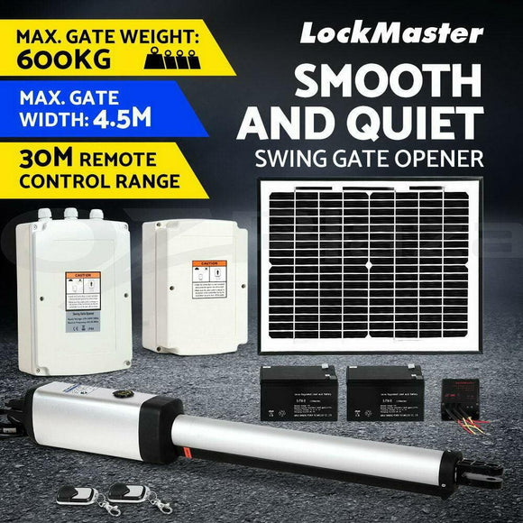 Automatic Electrical Swing Gate Opener 600KG-10W Solar Panel