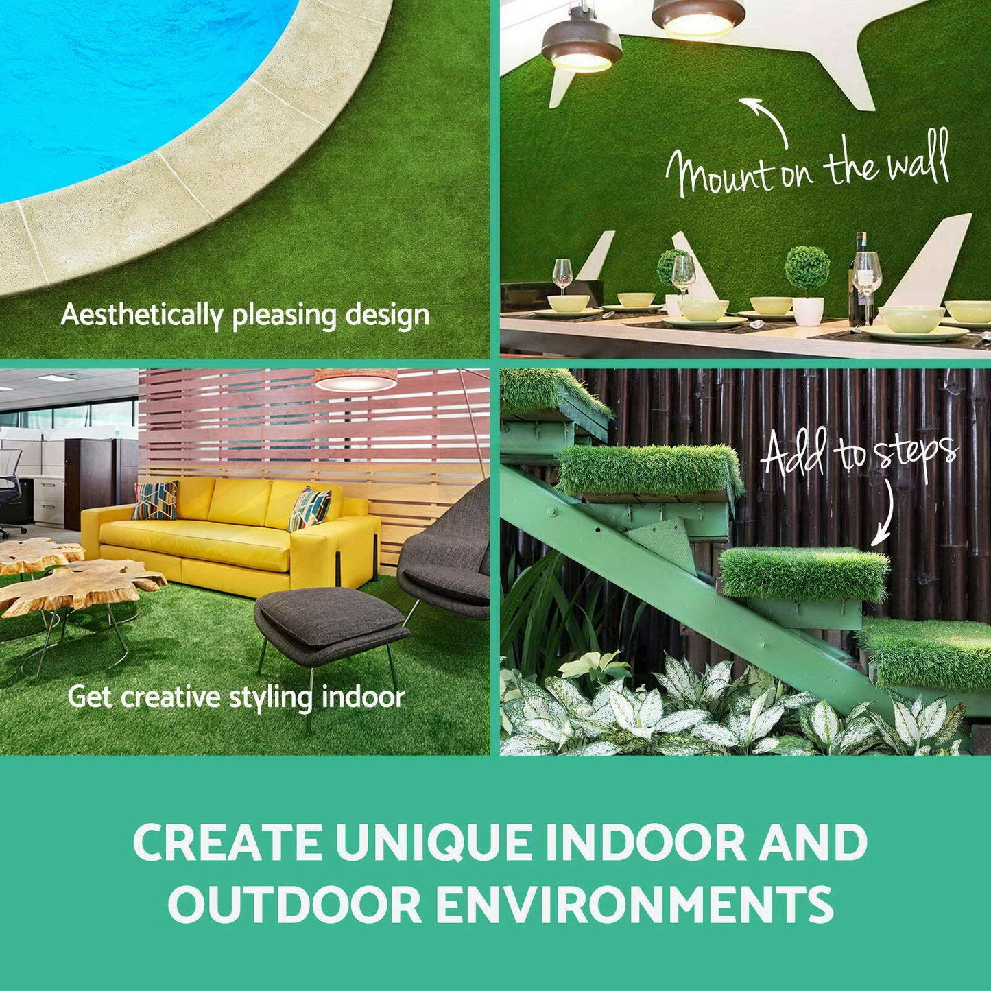 Prime Turf Artificial Grass 2mx5m 10mm Synthetic Fake Lawn Turf Plant Plastic Olive