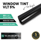 Window Tint Film Black-100cm X 30m VLT 5%  Car Auto-House Glass