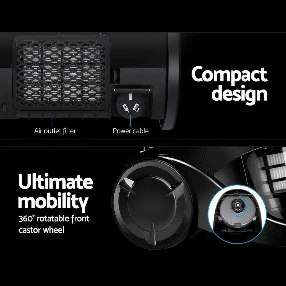 Vacuum Cleaner Devanti 2200W Bagless Cyclone Cyclonic  - Black