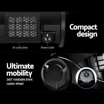 Vacuum Cleaner Devanti 2200W Bagless Cyclone Cyclonic  - Black