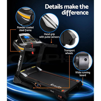 Everfit Treadmill Electric Auto Incline 18-Speed Levels