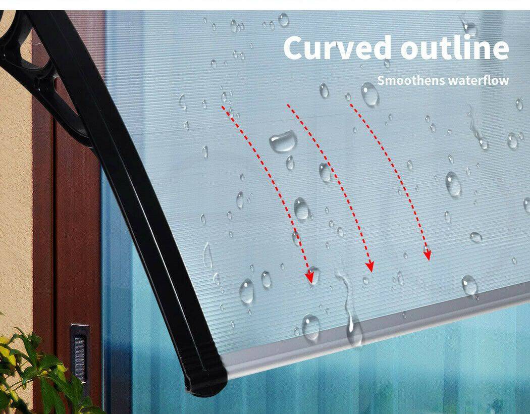 Window Door Awning Door Canopy Patio UV Sun Shield WHITE 1m x 6m DIY