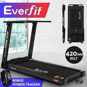 Everfit Electric Treadmill Home Gym Exercise Running Machine Fully Foldable 420mm Belt