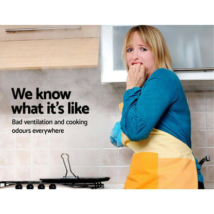 Range Hood 90cm 900mm Kitchen Canopy Stainless Steel Rangehood Wall Mount