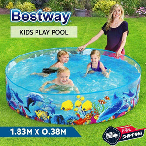 Bestway Kids Pool 183x38cm Round Above Ground Rigid Swimming Pools Undersea 946L