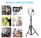 12 Inch Phone Selfie Ring Light with Stand Dimmable For Makeup Video Shooting Live LED