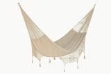 Hammock  Deluxe Outdoor Cotton Mexican in Cream Colour King Size