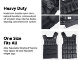 Weighted Training Vest Adjustable 20Kg