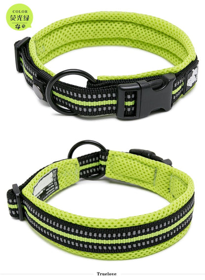 Heavy Duty Reflective Collar Neon Yellow 2XS