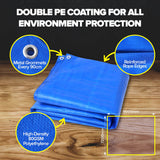 Handy Hardware Tarpaulin UV Resistant Waterproof Strong Durable 9m